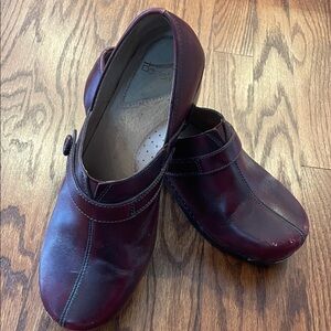 DANSKO Burgundy Leather Slip-On Shoes